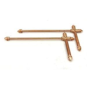 Reiki Crystal Products Copper Dowsing L Rods - Divining Rods Pair for Dowsing - Reiki - Fengshui & Vastu. 32 cm Approx